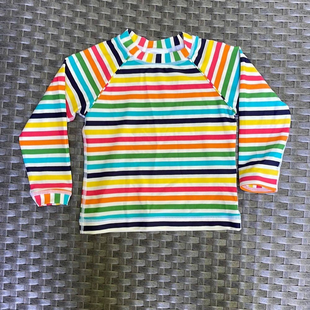 Hanna Andersson | Long Sleeve Rainbow Stripe Rash Guard EUC